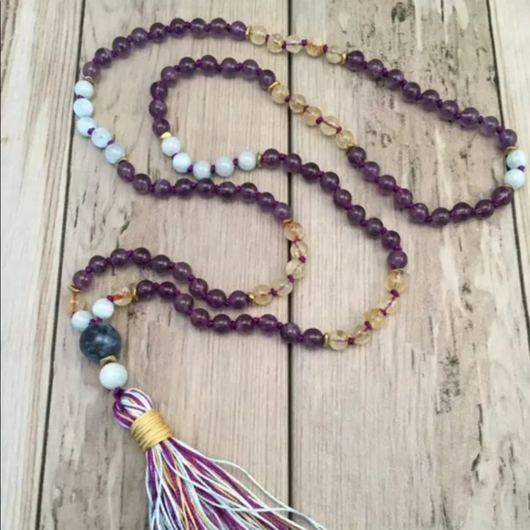 HAPPINESS and RADIANCE Gemstone meditation mala - Picture 4 of 5